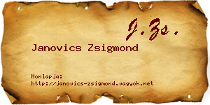 Janovics Zsigmond névjegykártya